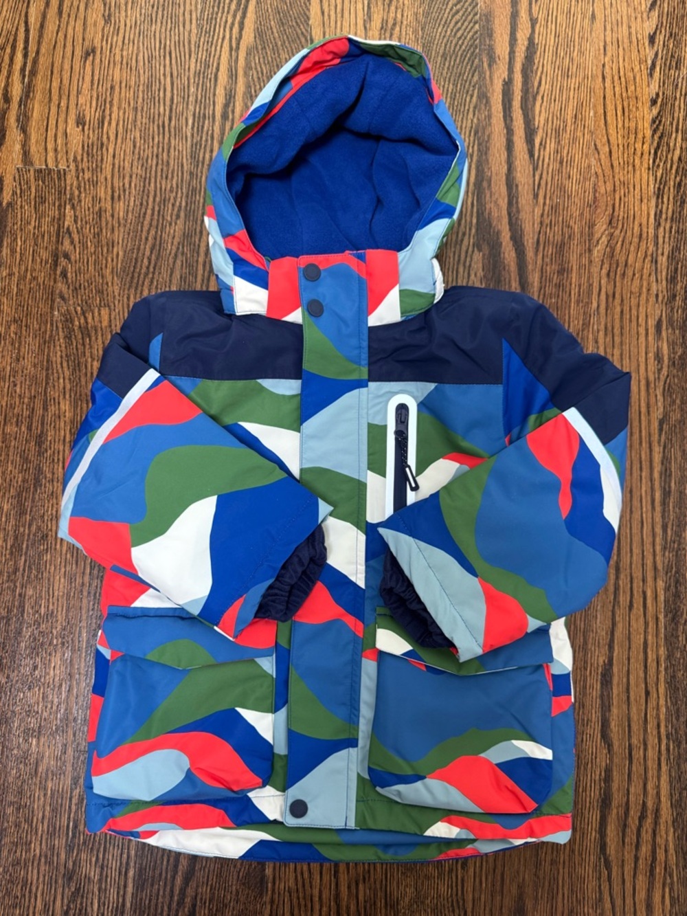 NWT! Size 4-5 Mini Boden Hooded Waterproof Fleece-Lined Jacket